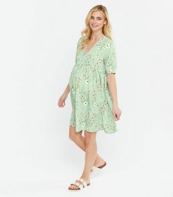 new look green smock dress