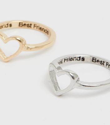 Buy Matching 2 Ring Best Friend Sun & Moon Stacking Ring Set Best Friend  Birthday Gift Rings for Sisters Zodiac Rings for Best Friends Online in  India - Etsy