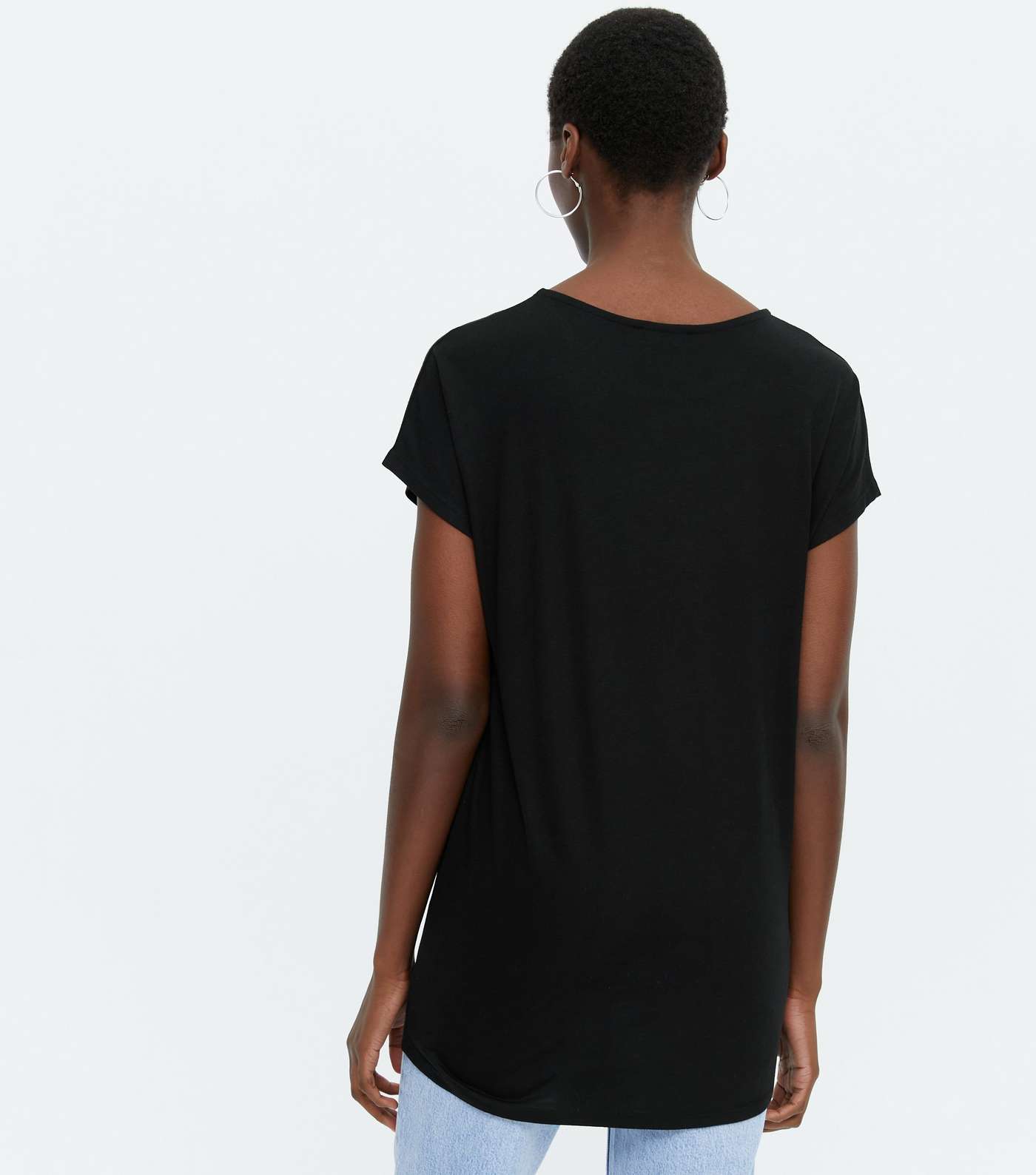 Tall Black Long T-Shirt  Image 4