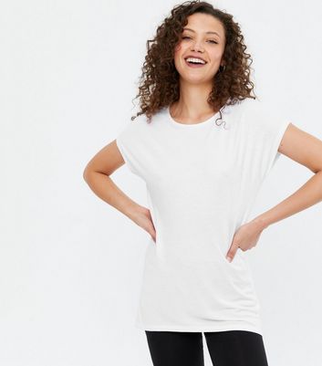 Tall White Long T-Shirt | New Look