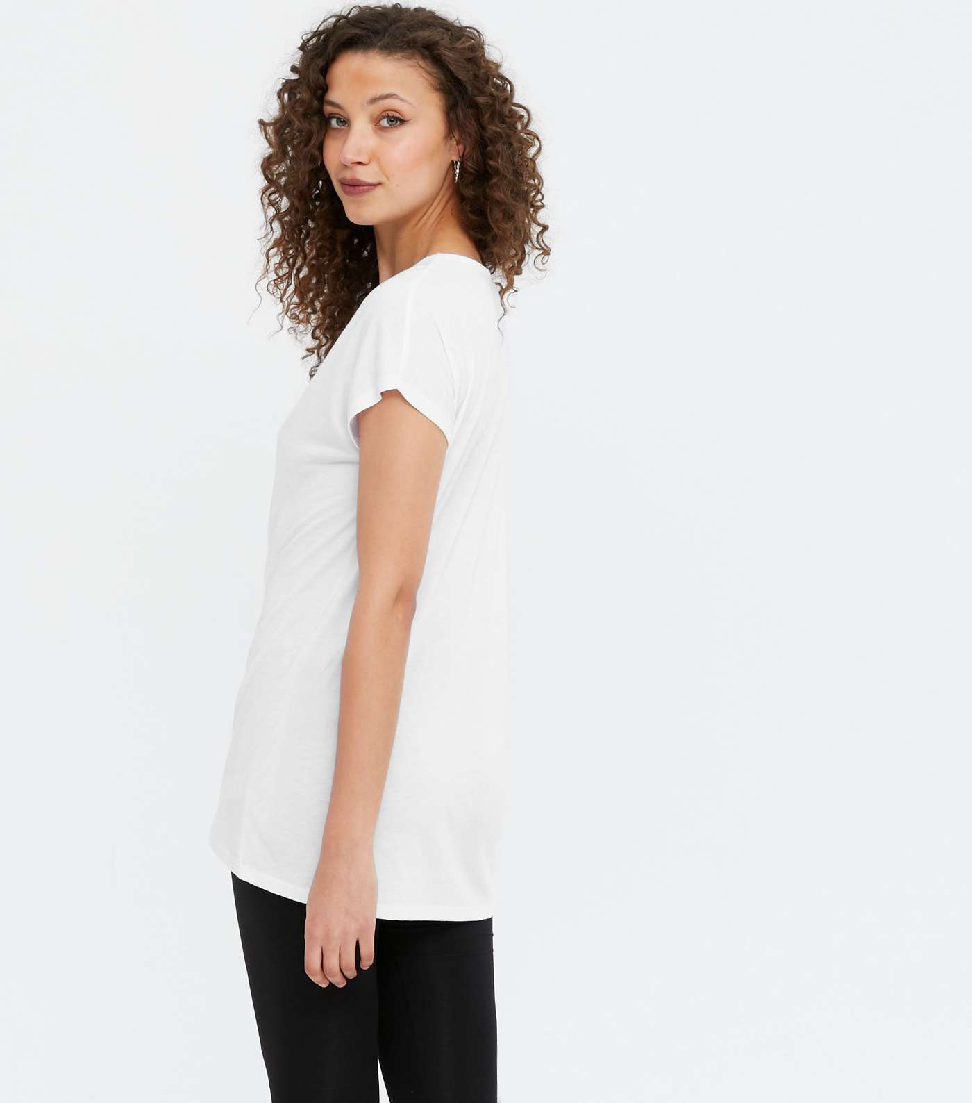 Tall White Long T-Shirt  Image 4