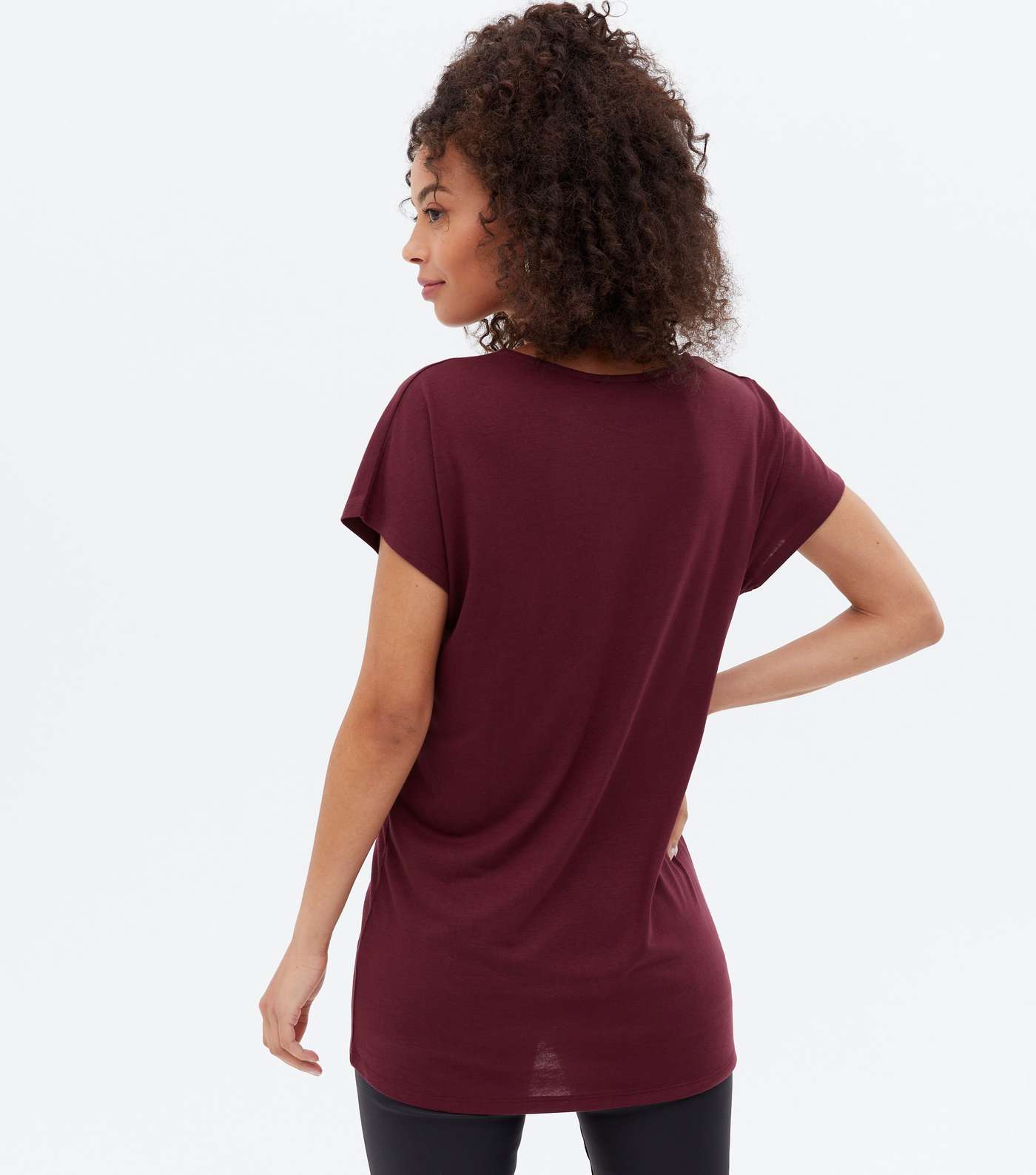 Tall Burgundy Long T-Shirt Image 4