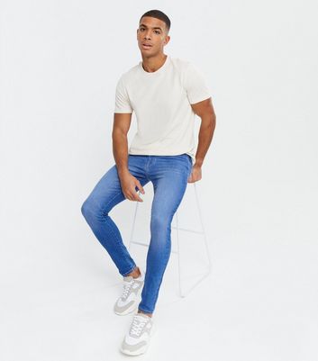 light blue fitted jeans