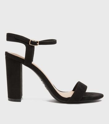 New Look Block Heel Sandal In Black - Fancy Soles