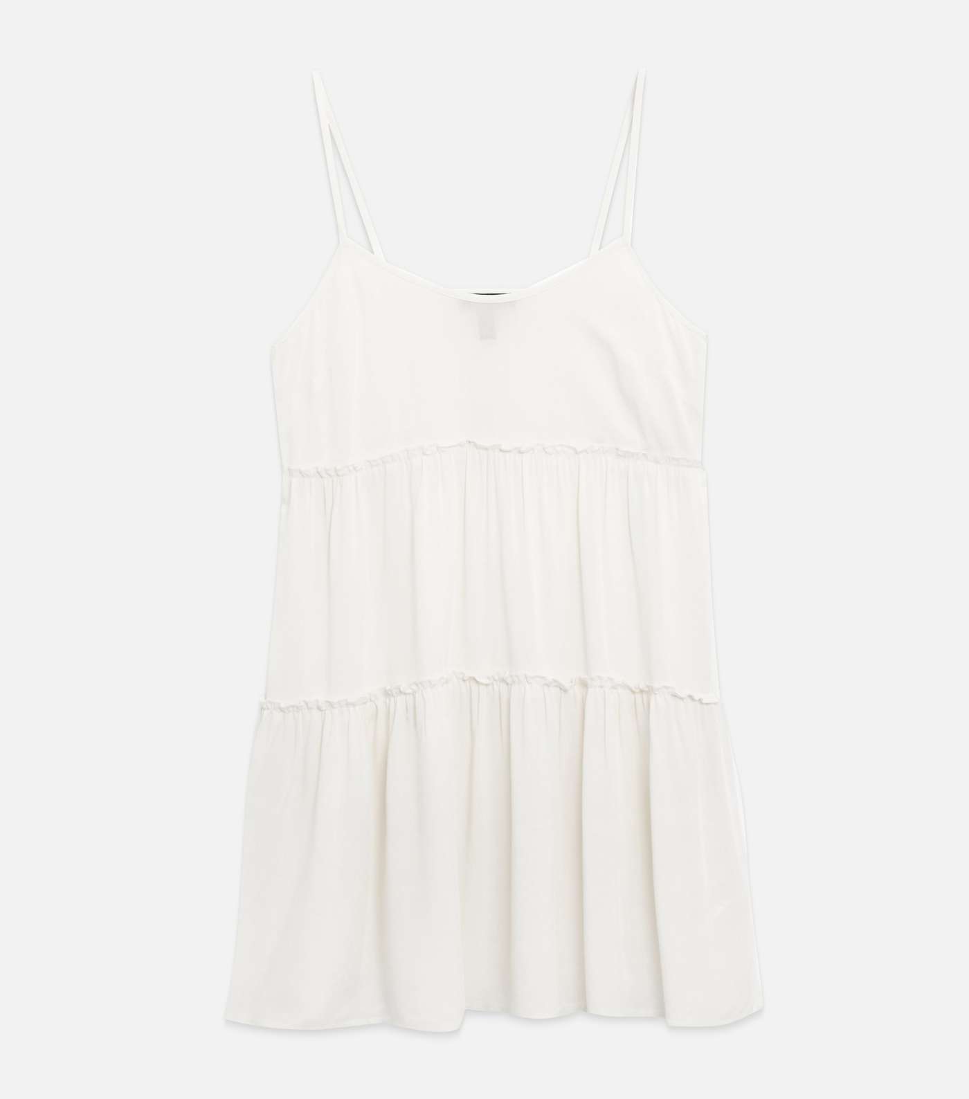 White Strappy Tiered Sundress Image 5