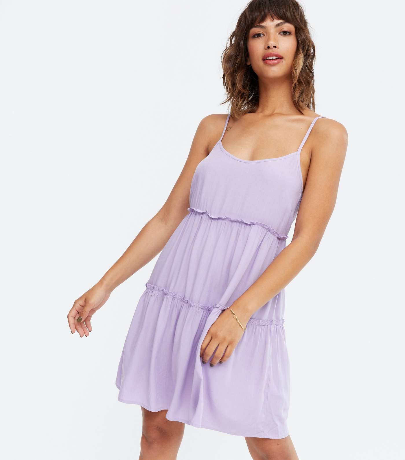 Lilac Strappy Tiered Sundress