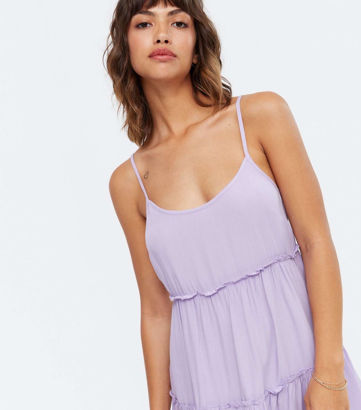 Lilac Strappy Tiered Sundress Image 3