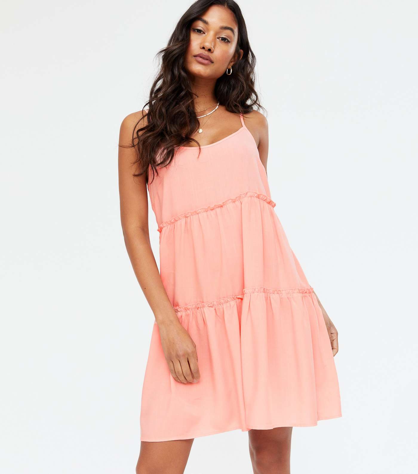 Pink Strappy Tiered Sundress
