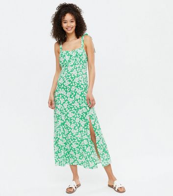 green floral dress new look