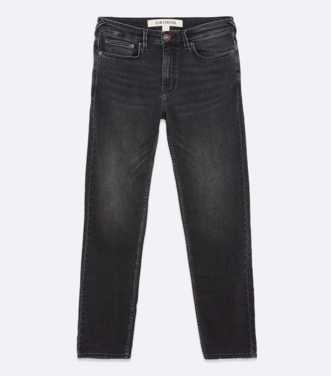 Black Washed Slim Fit Jeans Image 5