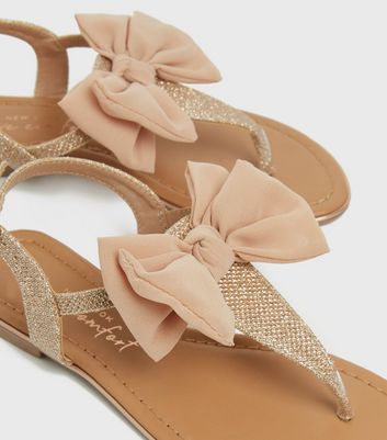 Girls gold top sandals