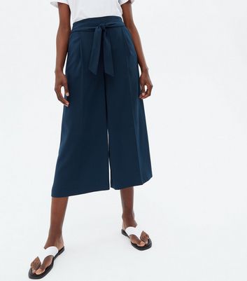Buy Fred Perry Women Navy Wide Leg Trousers Online - 692520 | The Collective
