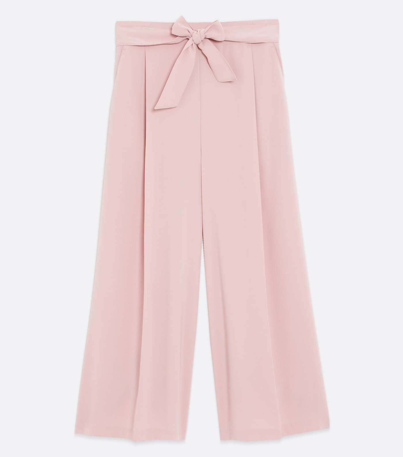 Pale Pink Crop Wide Leg Trousers Image 5