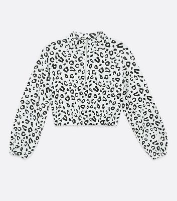 white leopard print sweatshirt