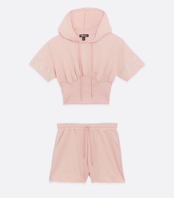 Pink Vanilla Mid Pink Crop Hoodie and 