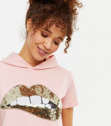 Pink Vanilla Mid Pink Sequin Lips Short 