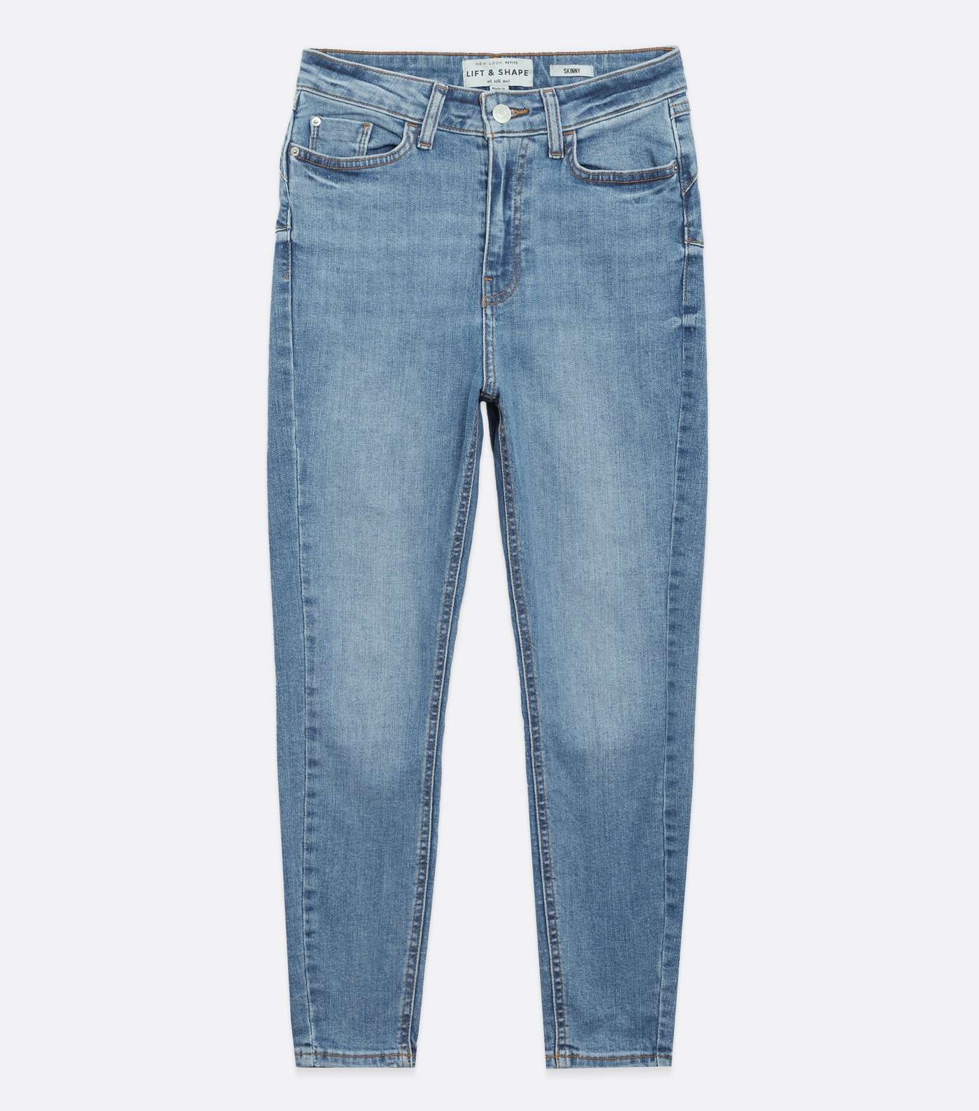 Petite Blue Cropped Lift & Shape Jenna Skinny Jeans Image 5