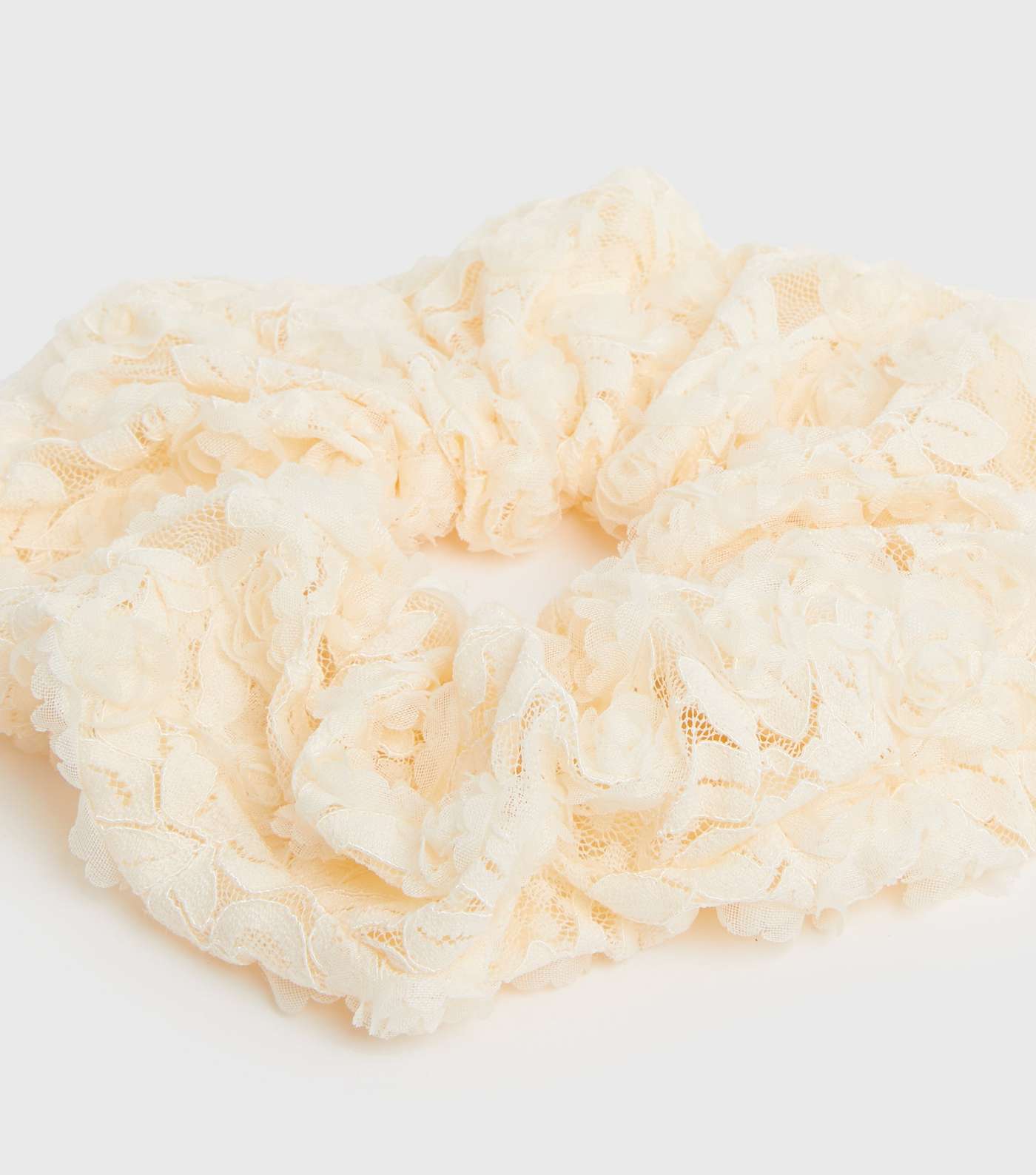 White Lace Oversized Scrunchie  Image 2