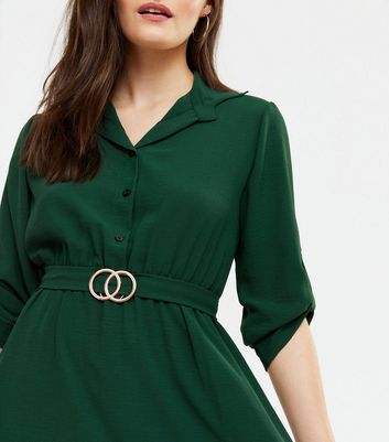 Forest green hotsell shirt dress