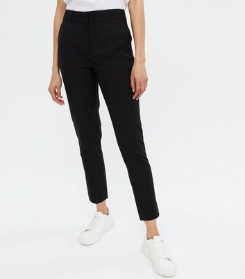Black Slim Stretch Trousers | New Look