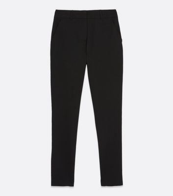 Black Slim Stretch Trousers | New Look