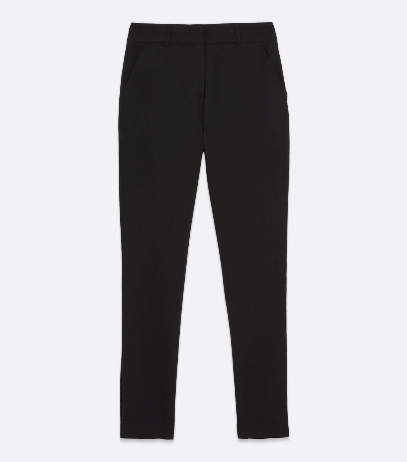 Black Slim Stretch Trousers Image 5