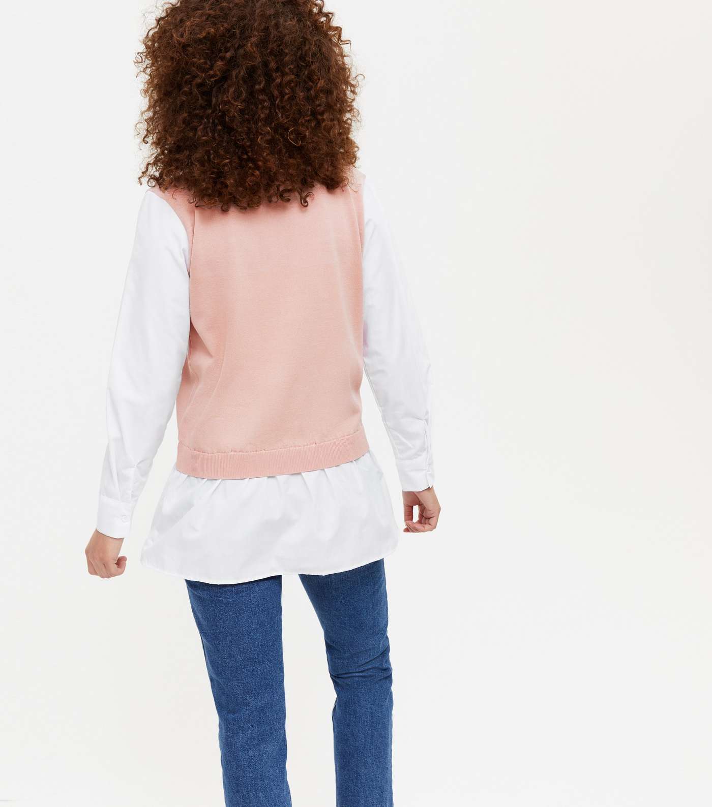 Blue Vanilla Mid Pink 2 in 1 Shirt Vest Jumper Image 4