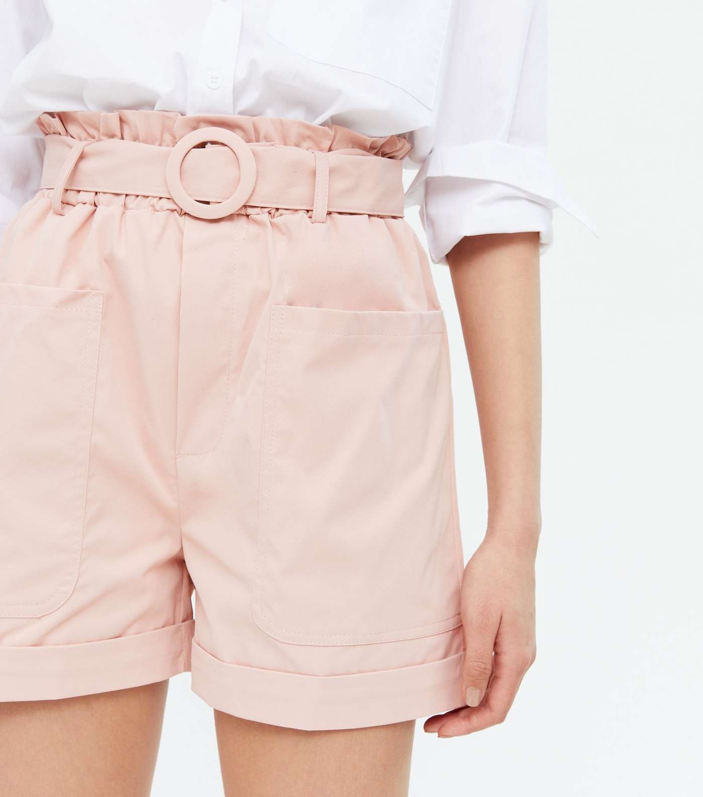 Pink Vanilla Pink Belted Shorts Image 3