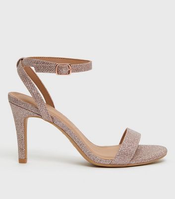 Rose Gold Duo Perspex Mule Heels – Outfit Made