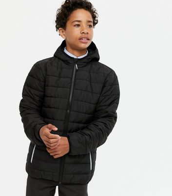 thin black puffer jacket