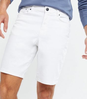 White Denim Relaxed Fit Shorts | New Look