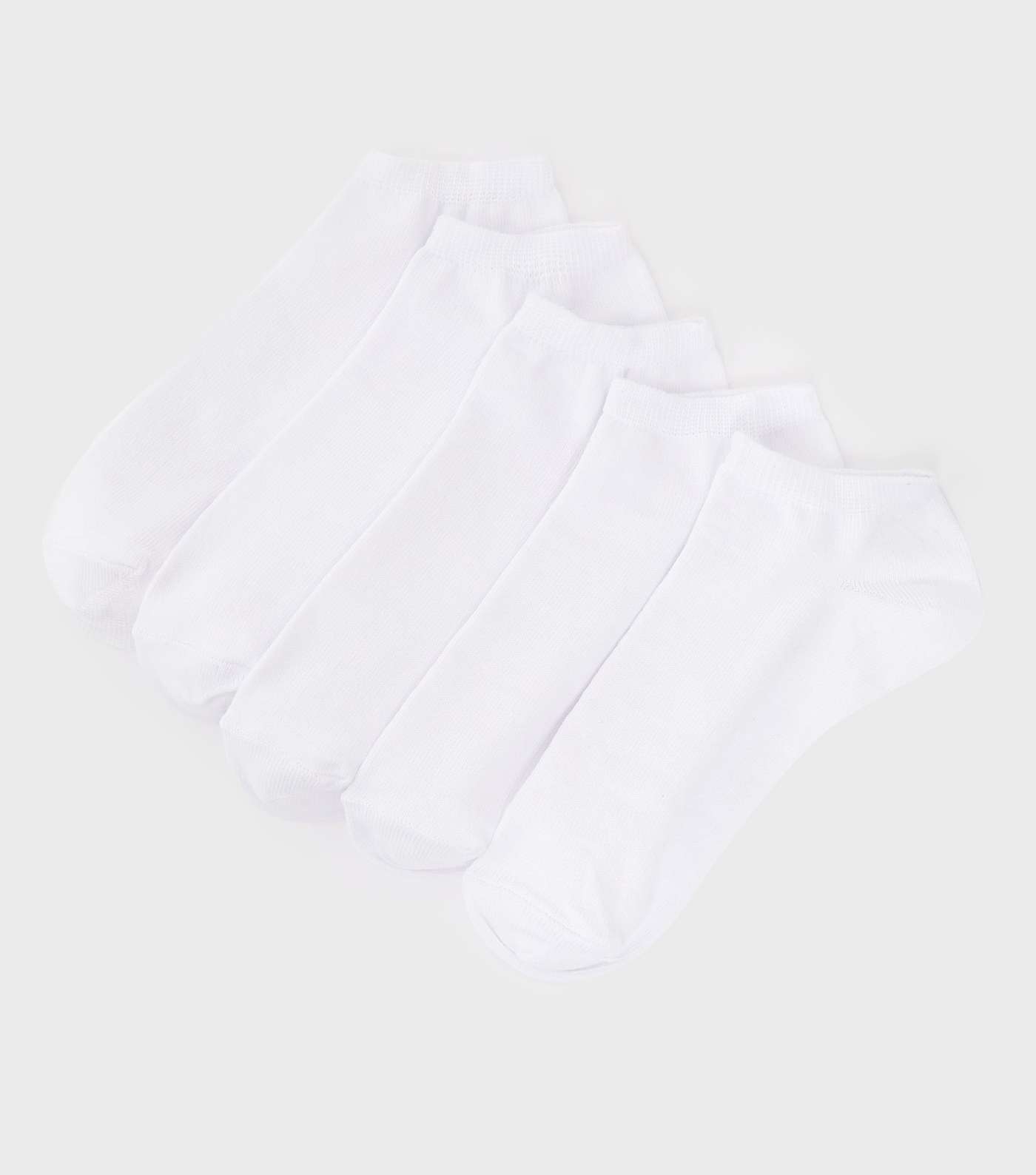 5 Pack White Trainer Socks
