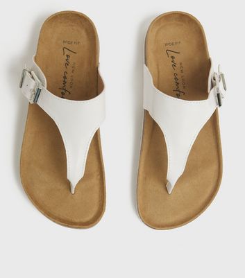 Wide fit sales toe post sandals