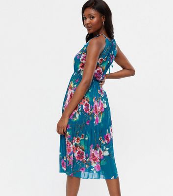 Oasis floral shop pleated midi dress