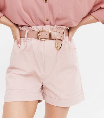 Pink Faux Croc Belt | New Look