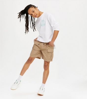 elasticated cargo shorts