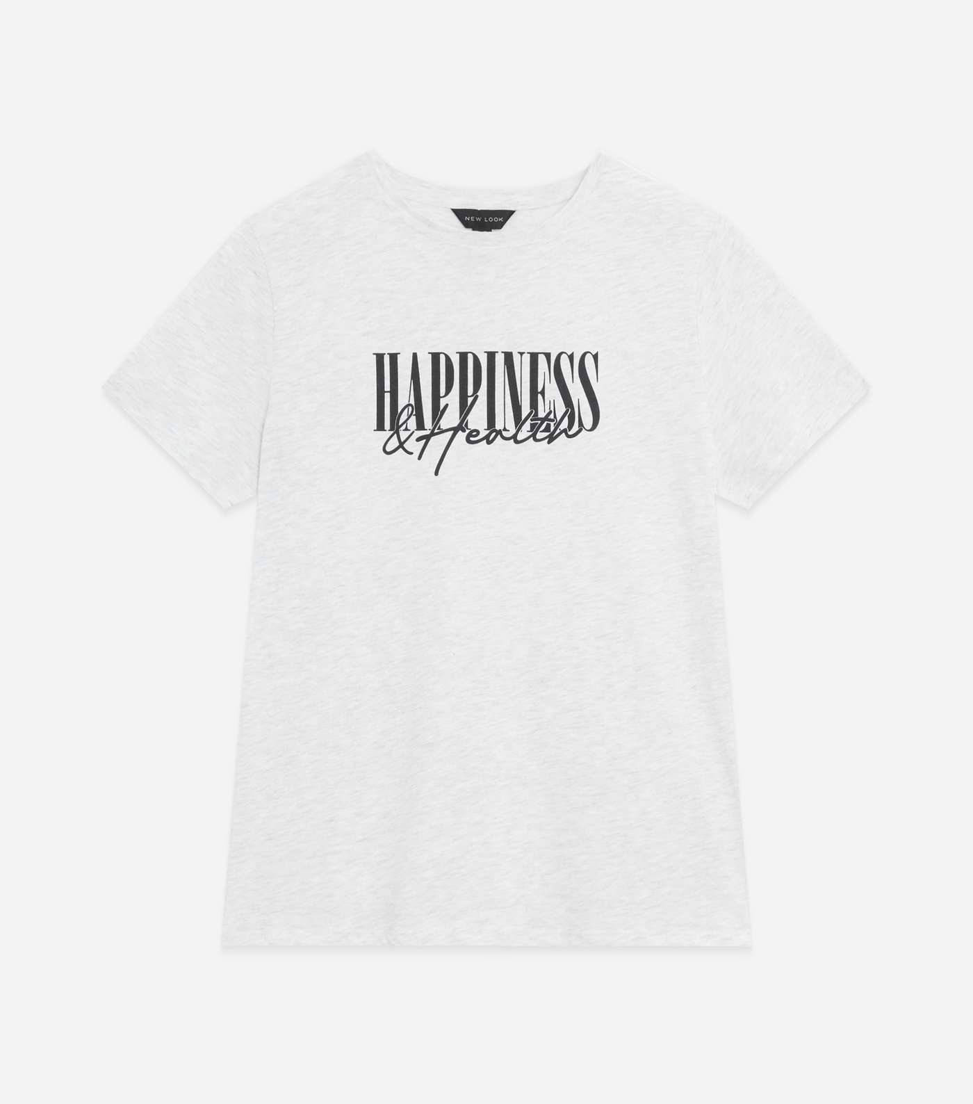 Grey Happiness and Health Logo T-Shirt  Image 5