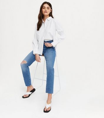 Click to view product details and reviews for Blue Vanilla White Shirred Puff Sleeve Shirt New Look.