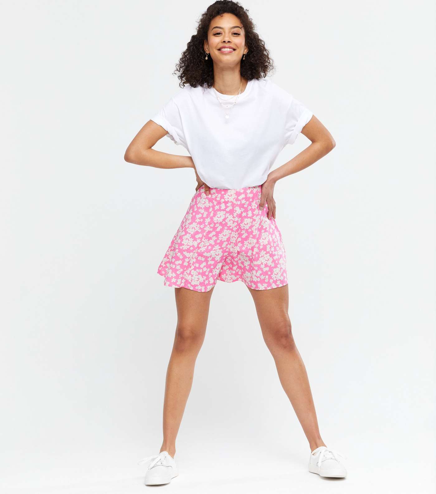Tall Pink Floral Flippy Shorts