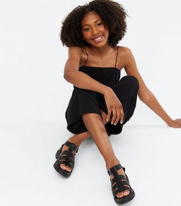 Girls black outlet gladiator sandals