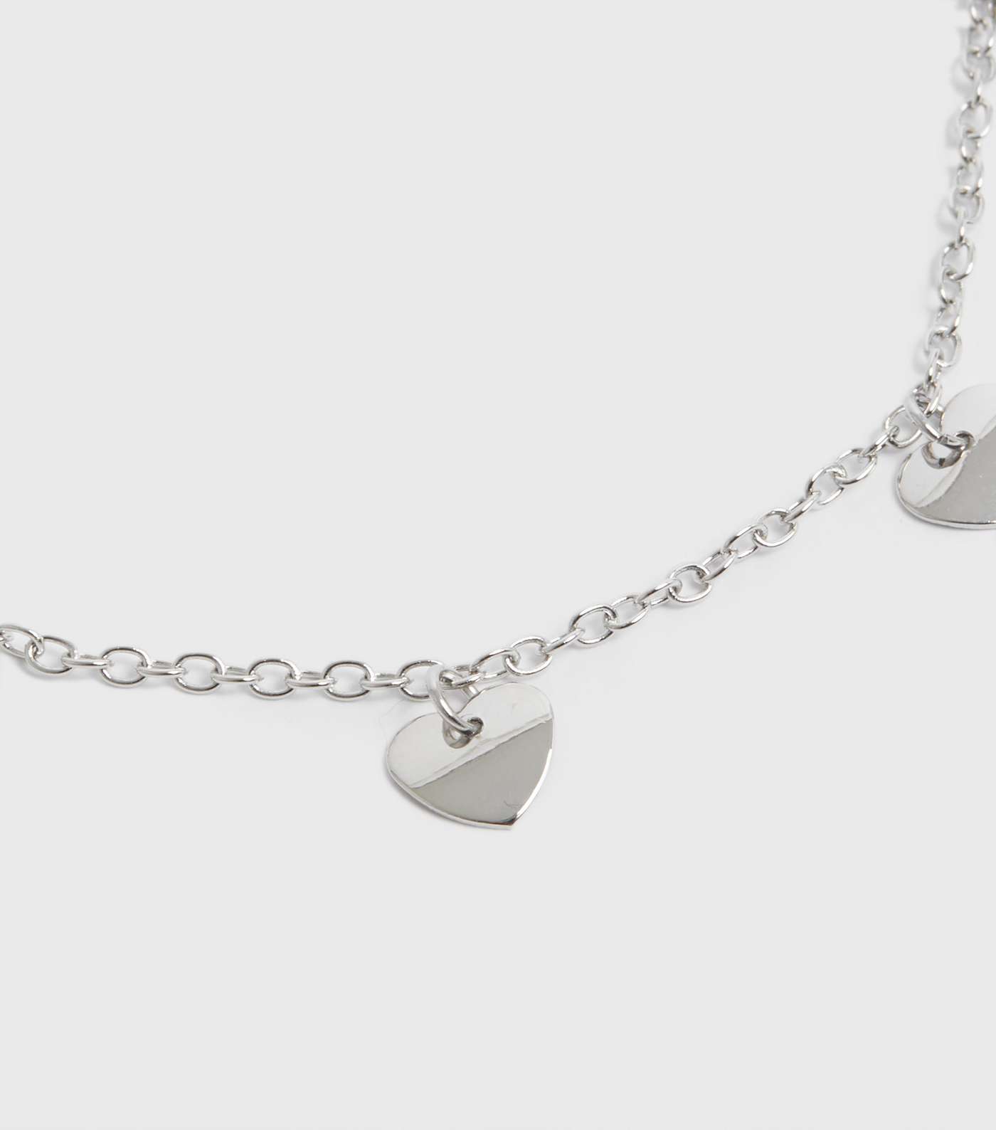 Silver Heart Pendant Anklet Image 2