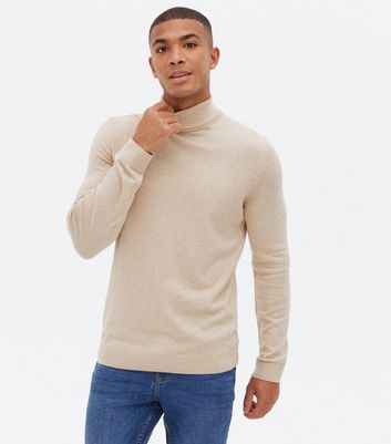 white roll neck jumper mens