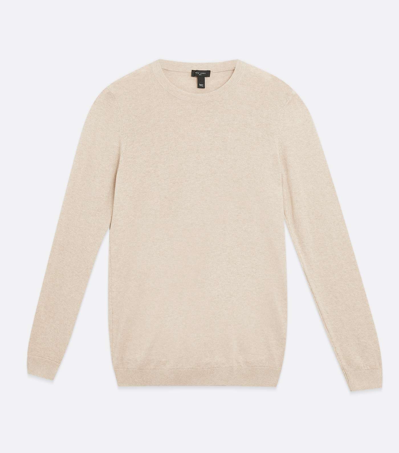 Off White Fine Knit Muscle Fit Crew Jumper Image 5