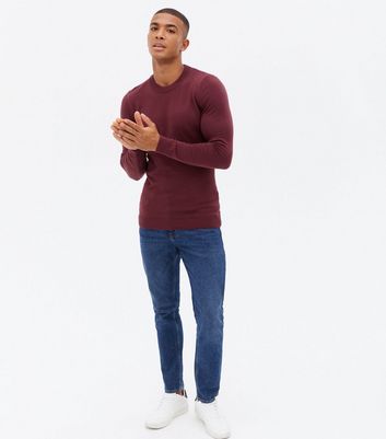 Fine Knit Muscle Fit Crew Jumper 
