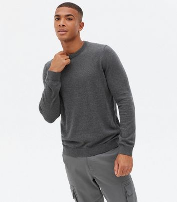 mens grey crew neck jumper