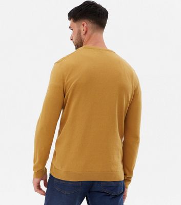 Mustard Soft Fine Knit Crew Neck Jumper 