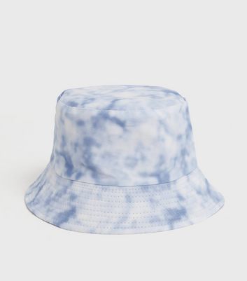 light blue tie dye bucket hat