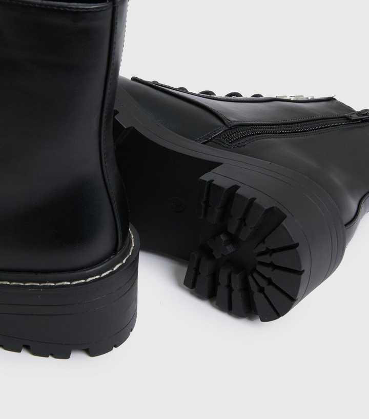 new look square toe boots