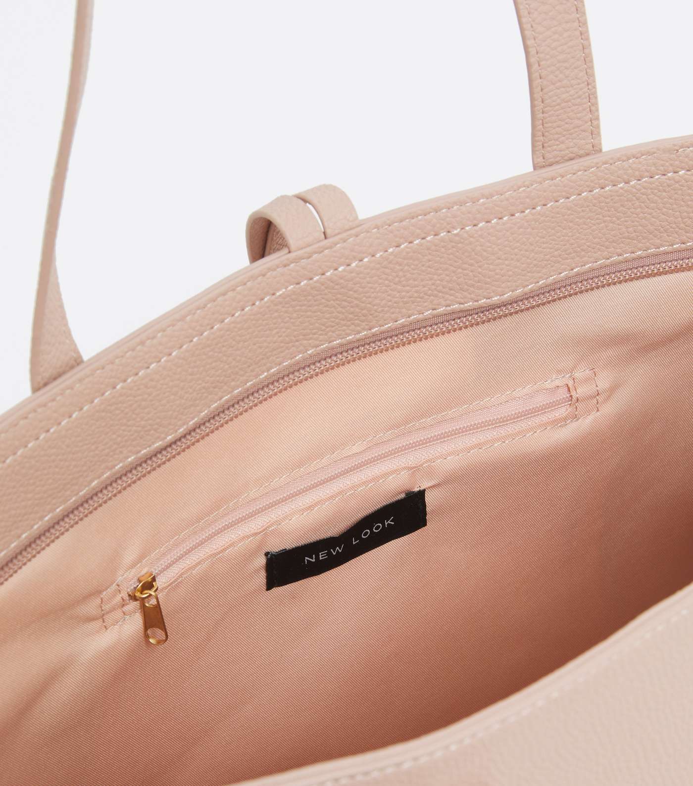 Mid Pink Leather-Look Tassel Trim Tote Bag Image 4