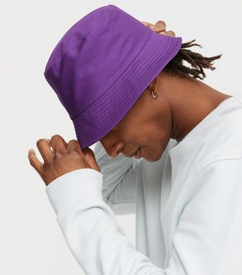 Dark Purple Reversible Bucket Hat | New 